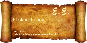 Elekes Emese névjegykártya