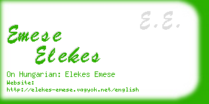 emese elekes business card